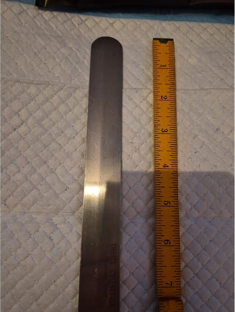 Vintage Chefs Collection Stainless Steel 14.5” Round Tip Icing Knife Wood Handle